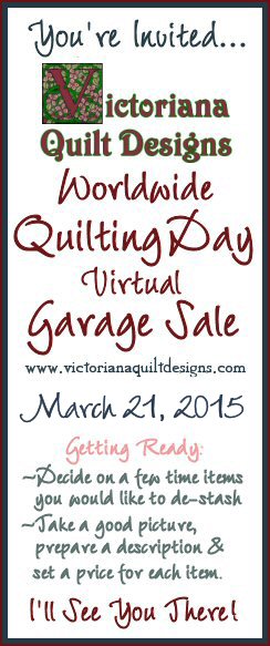 2015 Quilting Day Garage Sale