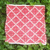 Free Knit Pattern: Checker-Square Garter Dishcloth