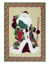 Crazy Quilt Father Christmas Quilt Printable Note Card