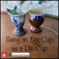 Using an Egg Cup as a Pin Cup