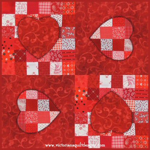 Patchwork Hearts Quilt Pattern